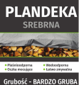 Plandeka srebrna o wymiarach 5x5 m i bardzo dużej grubości.