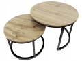 Stolik kawowy 2 sztuki dąb sonoma Kontrast