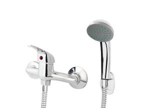 Bateria natryskowa z zestawem natryskowym Asti chrom BIA 041M Deante