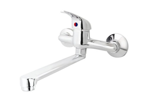 Bateria Zlewozmywakowa Ścienna ASTI Chrom BIA 080M Deante