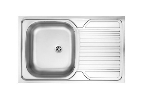 Zlewozmywak 1-komorowy z ociekaczem 800x500mm APOLLO Satyna ZMM 011A DEANTE 5907650845997 - Sklep Mrówka - EREM - eremsklep.pl
