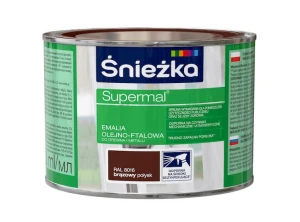 Farba emaliowa olejno-ftalowa Supermal połysk brązowy Ral 8016 0,4 l Śnieżka