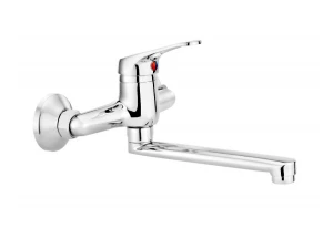 Bateria Umywalkowa Ścienna LOBO Chrom BYU 050M Deante