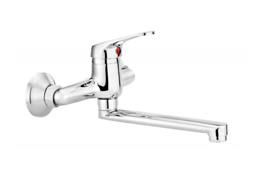 Bateria Umywalkowa Ścienna LOBO Chrom BYU 050M Deante