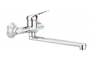 Bateria Zlewozmywakowa Ścienna LOBO Chrom BYU 080M Deante