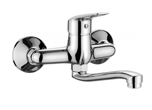 Bateria Umywalkowa Ścienna BORO Chrom BMO 050M Deante