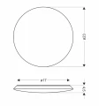 Plafon sufitowy Mega 23 12W Led 4000K biały IP44 - rysunek techniczny