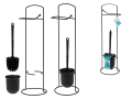 Zestaw WC Basic Black Alsea szczotka stojak uchwyt Galicja