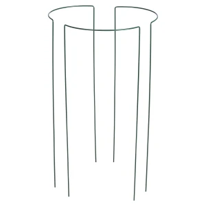 Podpora ogrodowa metalowa obejma trójelementowa do roślin 60x20 cm zielona