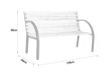 Ławka do ogrodu 120x60x80 cm naturalne drewno GardenLine 5901292662790 eremsklep.pl