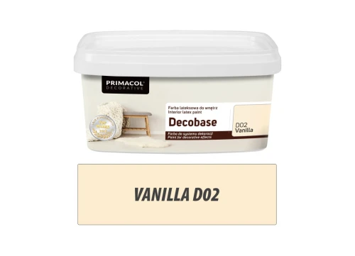 Farba lateksowa do wnętrz Decobase Vanilla D02 1L PRIMACOL