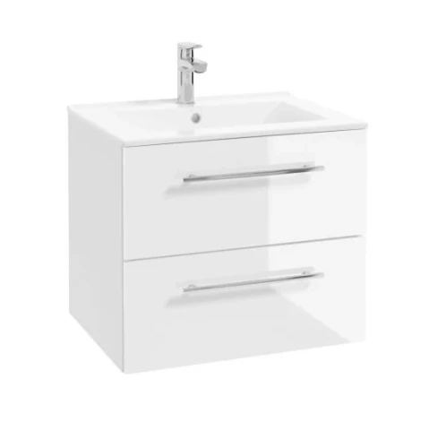 Zestaw szafka z umywalką Pinia 60 cm biała Deftrans 59063655175022  - Sklep Mrówka - EREM - eremsklep.pl