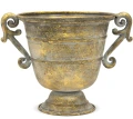 Wazon metalowy 18,5 x 25 x 18 cm złoty 5902663008193 - Sklep Mrówka - EREM - eremsklep.pl