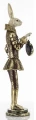 Figurka królik z zegarkiem 45 x 10 x 11,5 cm złoty 5902663553495 - Sklep Mrówka - EREM - eremsklep.pl