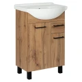 Zestaw łazienkowy szafka z umywalką Lupo Wotan 55 cm dąb 5907798042630 - Sklep Mrówka - EREM - eremsklep.pl