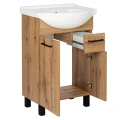 Zestaw łazienkowy szafka z umywalką Lupo Wotan 55 cm dąb 5907798042630 - Sklep Mrówka - EREM - eremsklep.pl