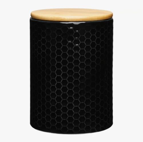 Pojemnik kuchenny Tuvo z bambusową pokrywką czarny 1,1 l 5904134295149 - Sklep Mrówka - EREM - eremsklep.pl