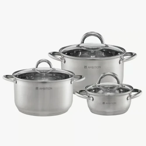 Komplet garnków nierdzewnych 6-elementowy Solar 5904134687357 - Sklep Mrówka - EREM - eremsklep.pl