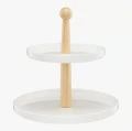Patera dwupoziomowa Natural 26 cm biała 5907078417226 - Sklep Mrówka - EREM - eremsklep.pl