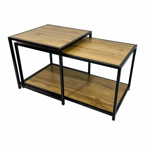 Stolik kawowy SK121D komplet 2 szt. 90 x 45 / 50 x 50 cm dąb 5901386215222 - Sklep Mrówka - EREM - eremsklep.pl
