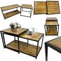 Stolik kawowy SK121D komplet 2 szt. 90 x 45 / 50 x 50 cm dąb 5901386215222 - Sklep Mrówka - EREM - eremsklep.pl
