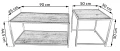 Stolik kawowy SK121D komplet 2 szt. 90 x 45 / 50 x 50 cm dąb 5901386215222 - Sklep Mrówka - EREM - eremsklep.pl