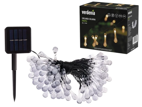 Girlanda solarna Krople 100 led 12 m 5905610011000 - Sklep Mrówka - EREM - eremsklep.pl