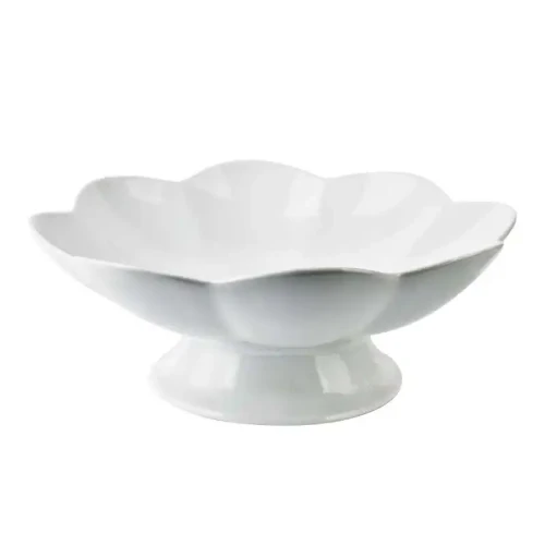 Naczynie basic na nóżce 24,5 x 24,5 x 9 cm biały 5905771419004  - Sklep Mrówka - EREM - eremsklep.pl