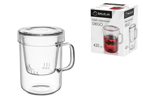Kubek z zaparzaczem Diego 420 ml 5905610022136  - Sklep Mrówka - EREM - eremsklep.pl