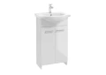 Zestaw łazienkowy szafka z umywalką Marlena 50 cm biały połysk 5906365446444  - Sklep Mrówka - EREM - eremsklep.pl