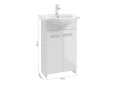 Zestaw łazienkowy szafka z umywalką Marlena 50 cm biały połysk 5906365446444  - Sklep Mrówka - EREM - eremsklep.pl