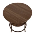 Stolik kawowy SK100-O okrągły z półką 56 x 55 cm orzech 5901386214713 - Sklep Mrówka - EREM - eremsklep.pl