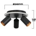 Plafon Parma 3 okrągły 3 x GU10 LED CCT czarny 5905699350434  - Sklep Mrówka - EREM - eremsklep.pl