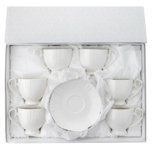 Komplet 6 filiżanek ze spodkiem Gamma 330 ml 5902719536410 - Sklep Mrówka - EREM - eremsklep.pl