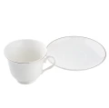 Komplet 6 filiżanek ze spodkiem Classic 240 ml 5901832345152 - Sklep Mrówka - EREM - eremsklep.pl