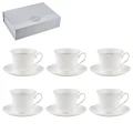Komplet 6 filiżanek ze spodkiem Classic 240 ml 5901832345152 - Sklep Mrówka - EREM - eremsklep.pl