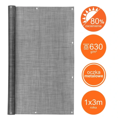 Mata tkanina osłonowa technorattan 1 x 3 m grafit 5904316552121 - Sklep Mrówka - EREM - eremsklep.pl