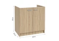 Szafka kuchenna pod zlewozmywak 80x50 cm dąb sonoma Deftrans 8413246225625 - Sklep Mrówka - EREM - eremsklep.pl
