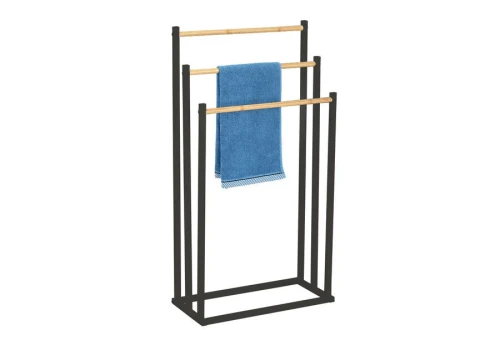 Wieszak / stojak na ręczniki potrójny 45 x 22 x 85 cm czarny 5907508183660 - Sklep Mrówka - EREM - eremsklep.pl