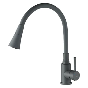 Bateria zlewozmywakowa Selva z elastyczną 2 - funkcyjną wylewką szary