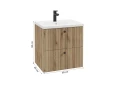 Zestaw łazienkowy szafka z umywalką Rietti 60 cm dąb evoke 5906365450717 - Sklep Mrówka - EREM - eremsklep.pl