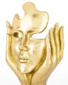 Figurka dekoracyjna maska 30 x 16 x 12 cm złoty 5902663753765 - Sklep Mrówka - EREM - eremsklep.pl
