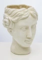 Osłonka kamionkowa głowa 24 x 17,5 x 19 cm kremowy 5902663274154 - Sklep Mrówka - EREM - eremsklep.pl