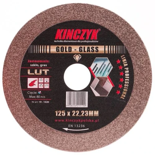 Tarcza diamentowa Gold - Glass 125 mm Kinczyk 5908226215190 - Sklep Mrówka - EREM - eremsklep.pl