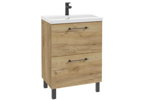 Zestaw łazienkowy szafka z umywalką Lido 50 cm dąb craft złoty 5906365477455 - Sklep Mrówka - EREM - eremsklep.pl