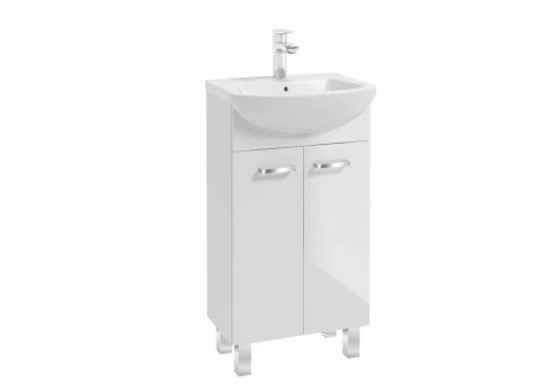 Zestaw łazienkowy szafka z umywalką Mea 45 cm biały połysk 5906365499723 - Sklep Mrówka - EREM - eremsklep.pl