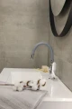 Bateria umywalkowa Dima stojąca z elastyczną wylewką szary / chrom 5907791198761 - Sklep Mrówka - EREM - eremsklep.pl