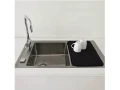 Mata ociekowa do zlewozmywaków mikrofibra 40 x 30 cm czarny Alveus 3838997495793 - Sklep Mrówka - EREM - eremsklep.pl