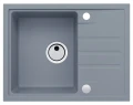 Zlewozmywak Intermezzo 30 steel 04 62 x 48 cm z syfonem manualnym czarny z drobinkami brokatu 5906748102813 - Sklep Mrówka - EREM - eremsklep.pl
