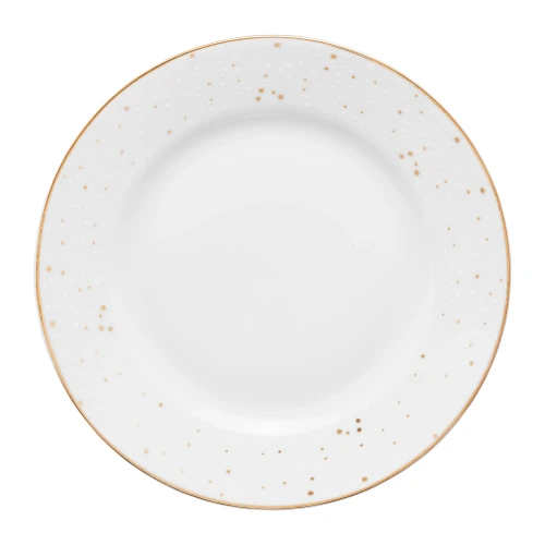 Talerz deserowy Aurelia 19 cm biało - złoty 5907078485607 - Sklep Mrówka - EREM - eremsklep.pl